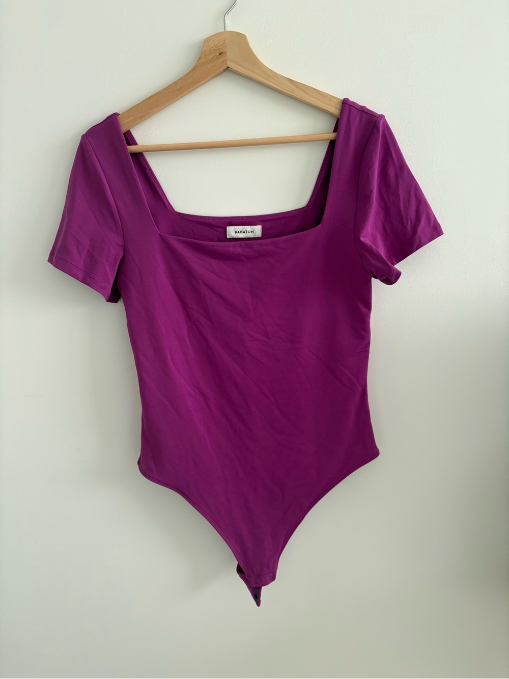 Aritzia Contour Manner Squareneck Bodysuit - Fuchsia